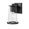Z-Lite Bar Harbor Outdoor Wall, 1-Light, 5 In.W x 5.75 In.L x 9 In.H, Sand Black/Clear seedy 5004S-BK - alternate 1